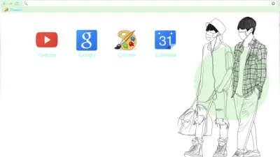 Blue V & Suga line art theme