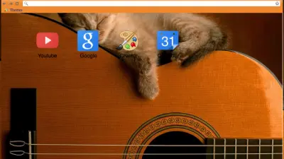 Cute Guitar Cat Theme